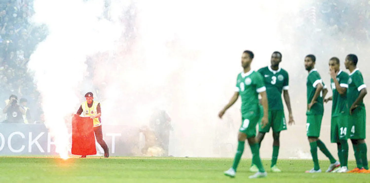 عيد قال إن الحكم استغرق من الوقت 40 دقيقة حتى يتخذ قراره النهائي بشأن المباراة (رويترز)