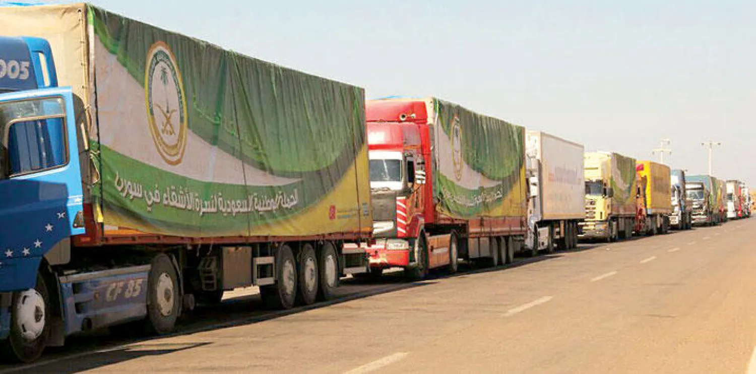 قافلة المساعدات السعودية للاجئين السوريين («الشرق الأوسط»)