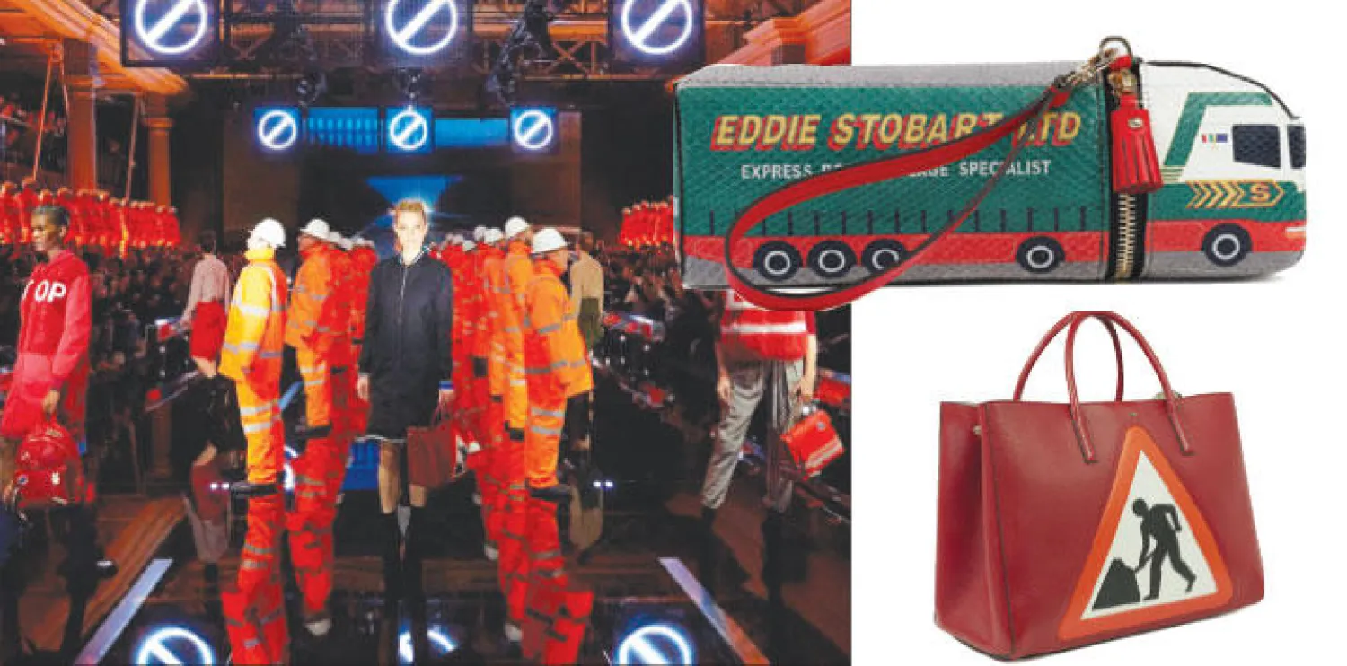 حقيبة على شكل شاحنة  -  حقيبة «إيبوري»  -  سيكون في الاستقبال مجموعة من العارضين بملابس عمال طرق