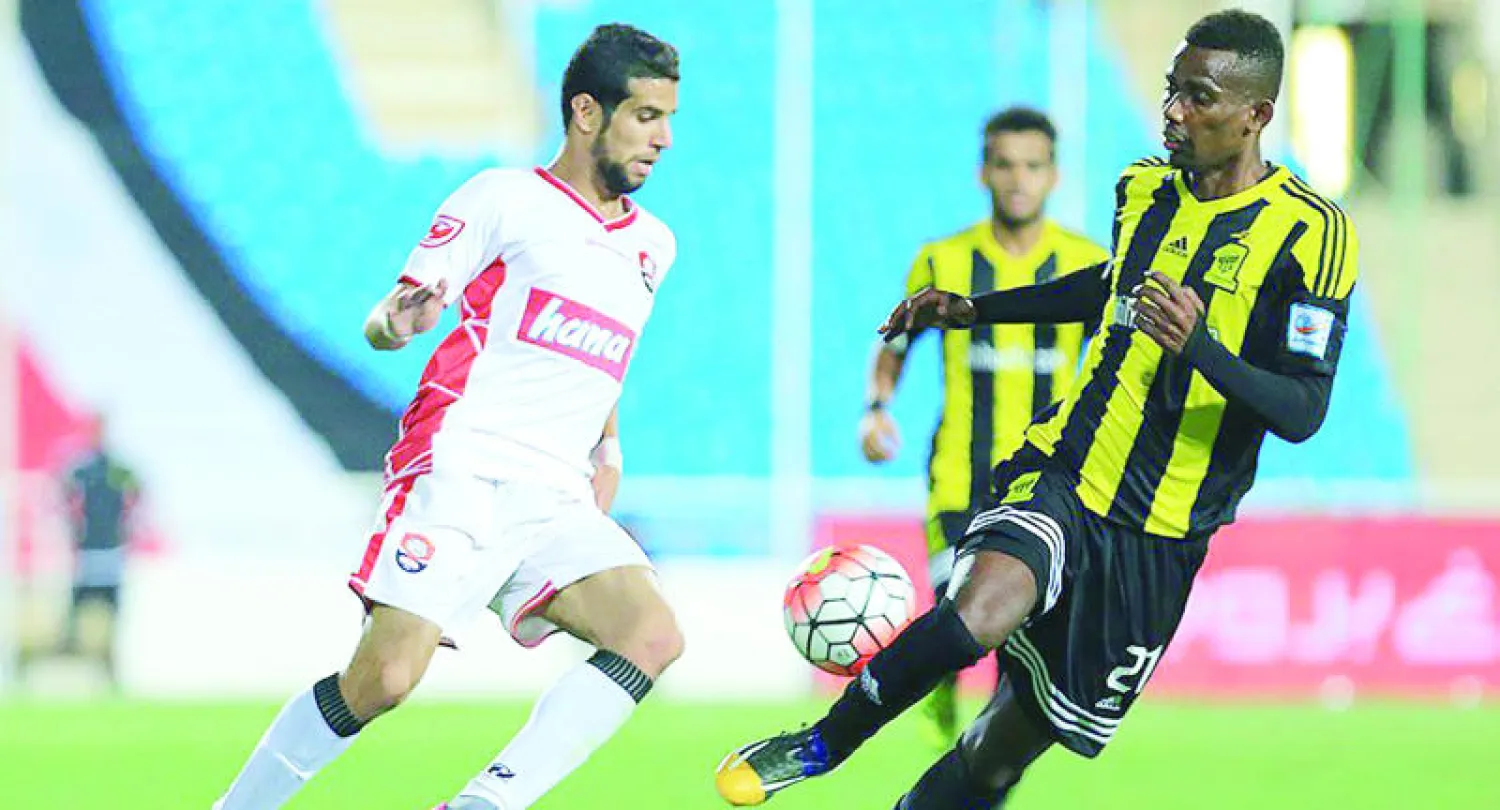 من آخر مباريات الرائد في دوري المحترفين السعودي («الشرق الأوسط»)