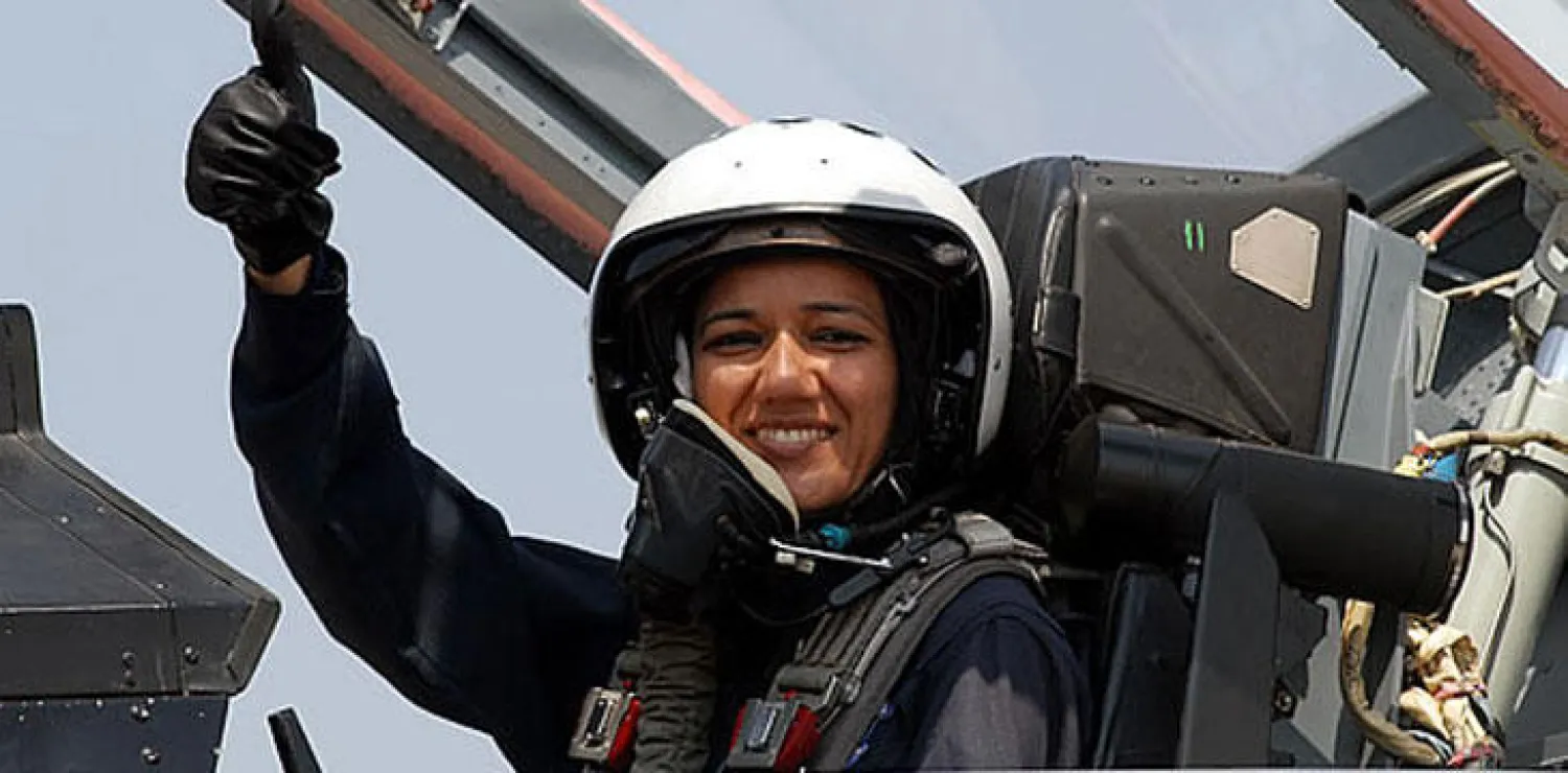 طيارة هندية تقود طائرة ميغ35 («الشرق الأوسط»)