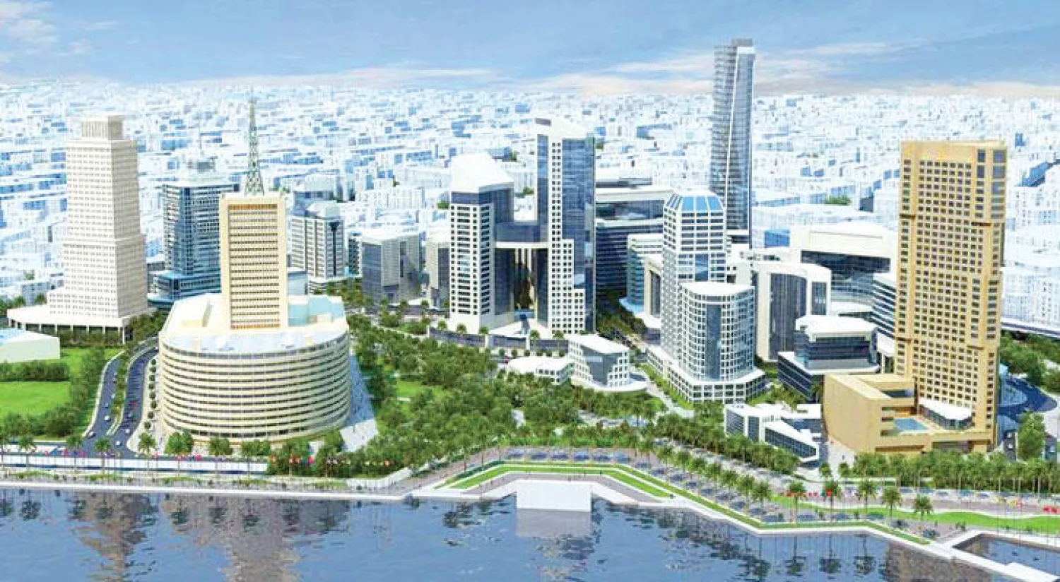 أحد التصورات المطروحة لتطوير منطقة «مثلث ماسبيرو» في القاهرة