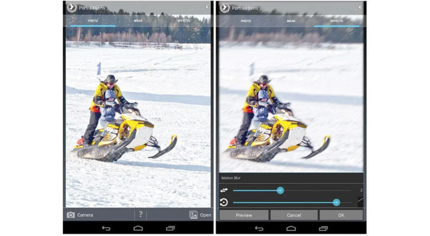 تطبيق «بورتريت لينس»