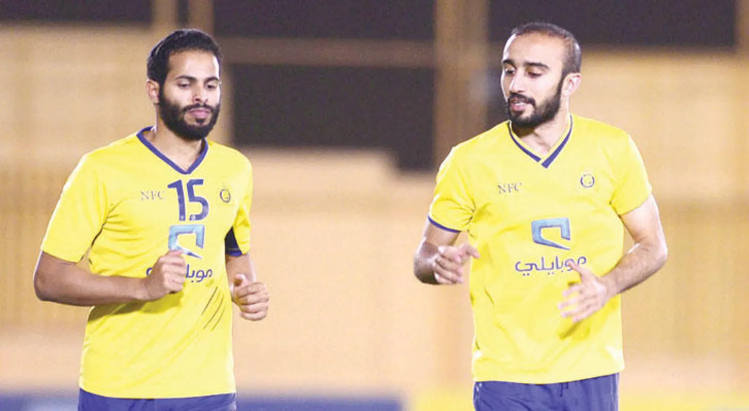 السهلاوي والفريدي في تدريبات النصر الأخيرة (المركز الإعلامي بنادي النصر)