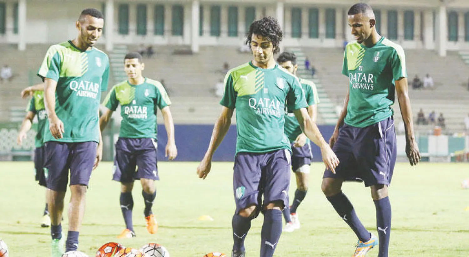 جانب من تدريبات الأهلي الأخيرة تأهبًا لنجران (تصوير: المركز الإعلامي للأهلي)