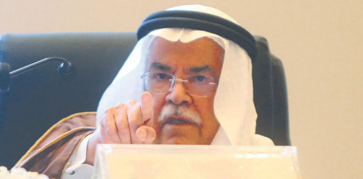 النعيمي خلال المؤتمر الصحافي في الرياض أمس (تصوير مشعل القدير)