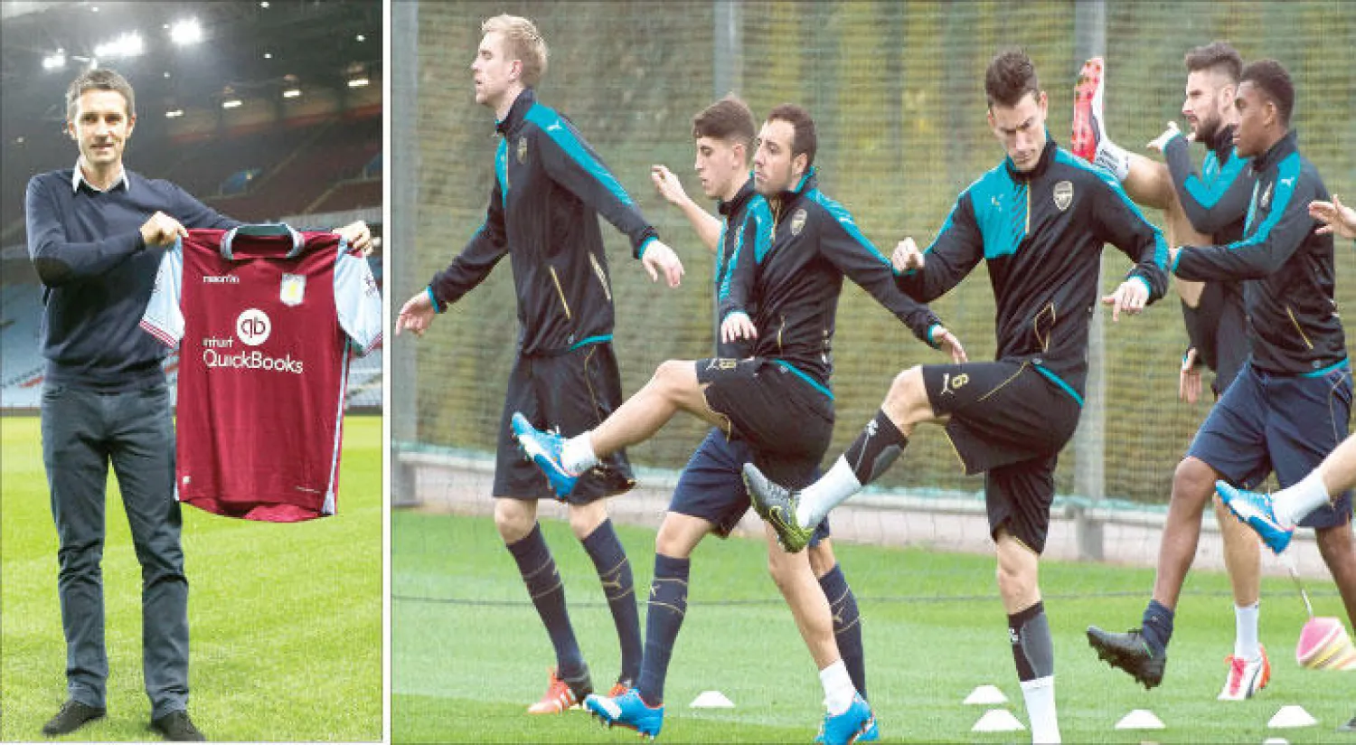 آرسنال يتطلع لنسيان صدمته الأوروبية في دربي شمال لندن (إ.ب.أ)، بداية صعبة لغارد مدرب فيلا الجديد (رويترز)