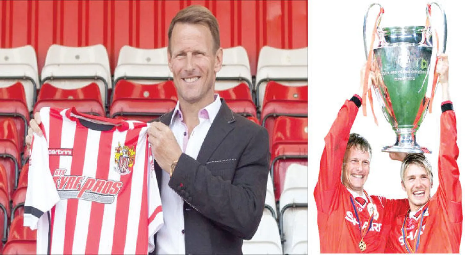 شرينغهام حصد مع بيكام الثلاثية ليونايتد عام 1999، تيدي شرينغهام مدرب ستتيفينج