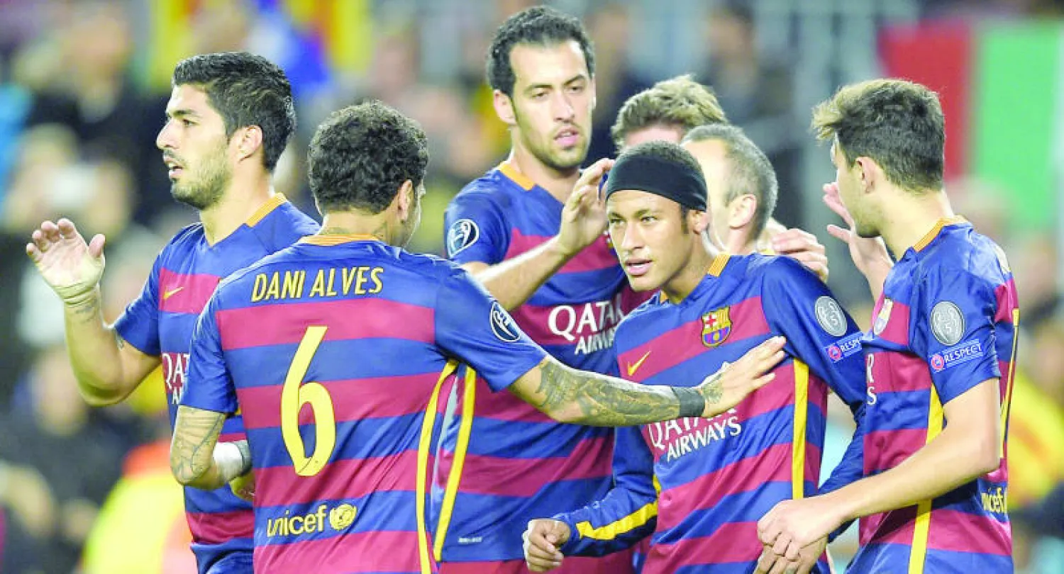 برشلونة يتألق في غياب ميسي (أ.ف.ب)