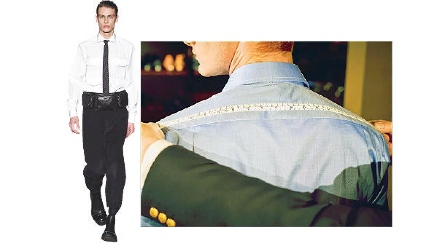 خياط  «نيو أند لينغوود يأخذ مقاسات أحد الزبائن