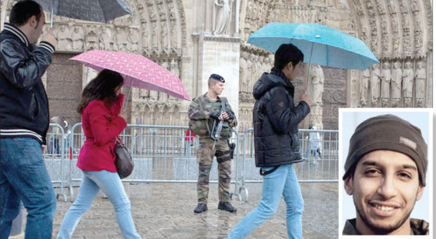 أباعود العقل المدبر للهجمات، إجراءات أمنية أمام كاتدرائية نوتردام («نيويورك تايمز»)