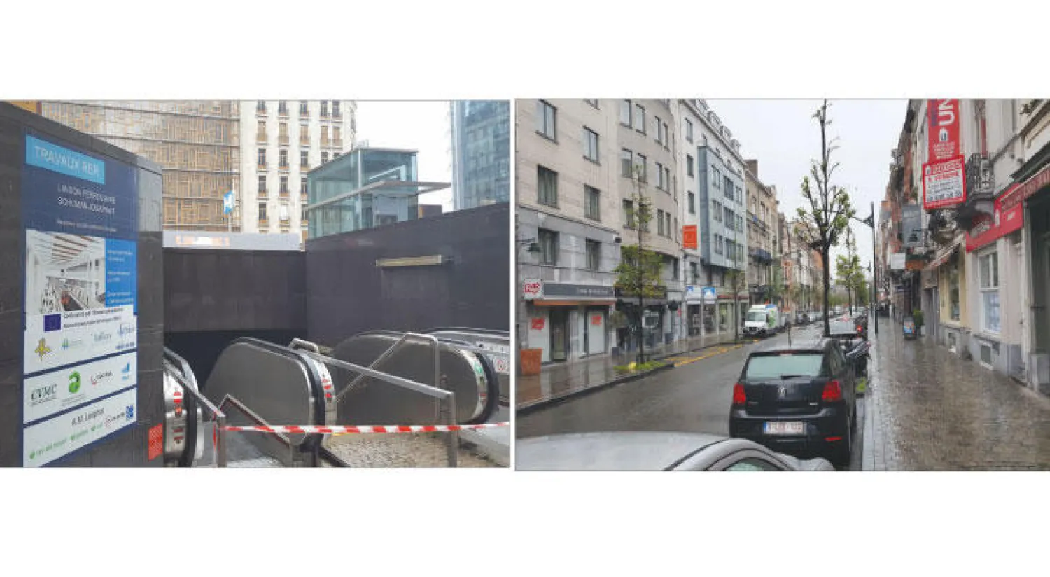 شوارع الحي الأوروبي خلت من المارة أمس وسط مخاوف من حدوث عمليات إرهابية، محطات المترو أغلقت أبوابها («الشرق الأوسط»)