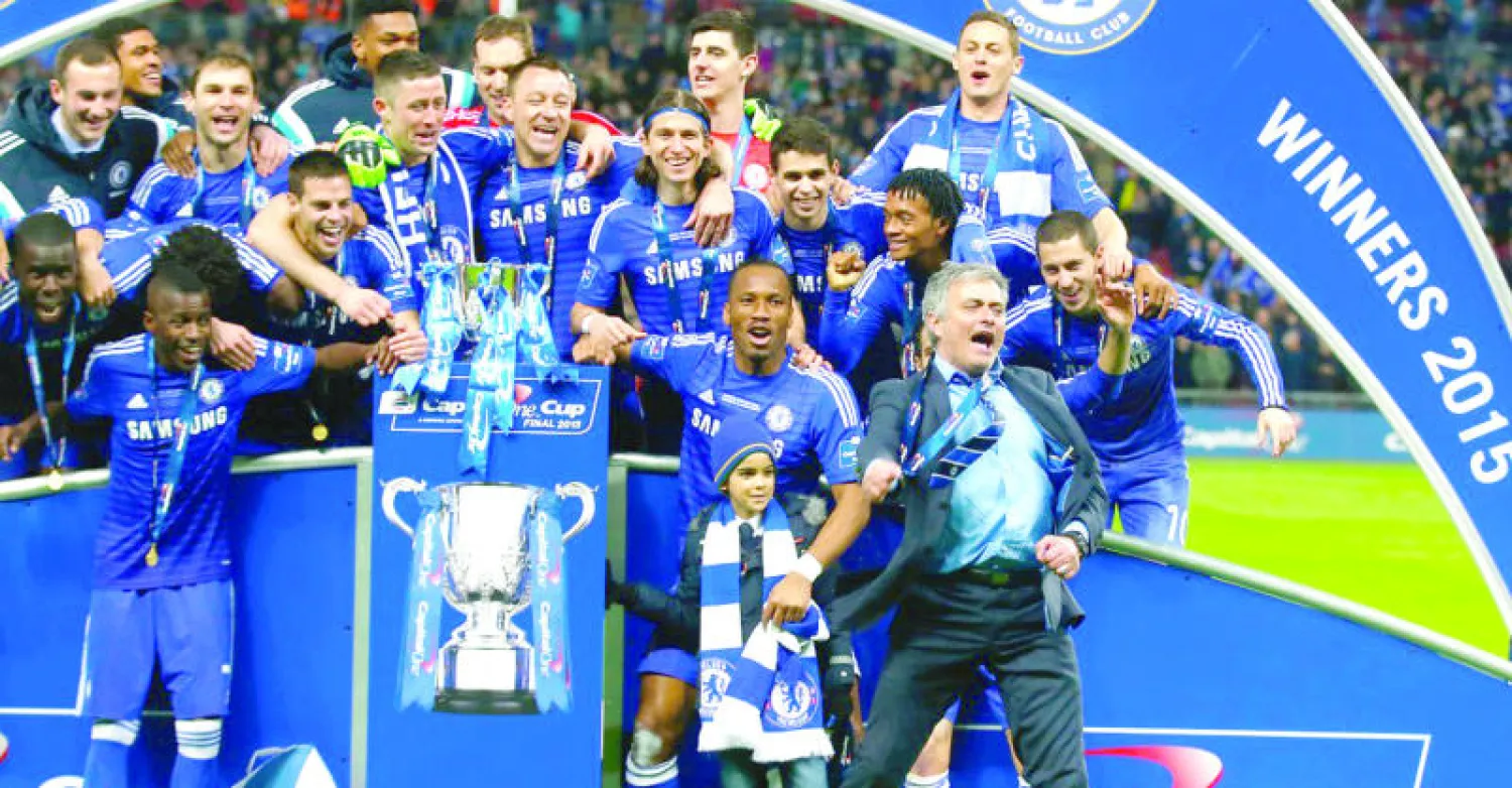 تشيلسي فاز بكأس رابطة الأندية الإنجليزية  المحترفة العام الماضي بعد الفوز على توتنهام