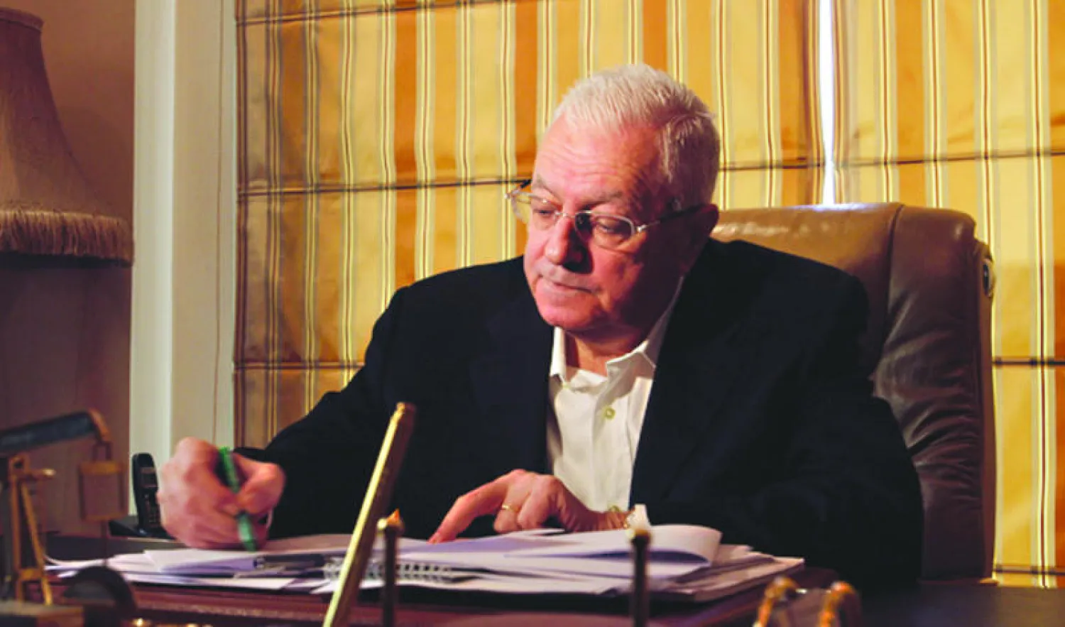 جورج حسواني رجل الأعمال السوري المتهم من قبل الاتحاد الأوروبي والولايات المتحدة بشراء النفط من داعش لصالح النظام السوري  (أ.ب)