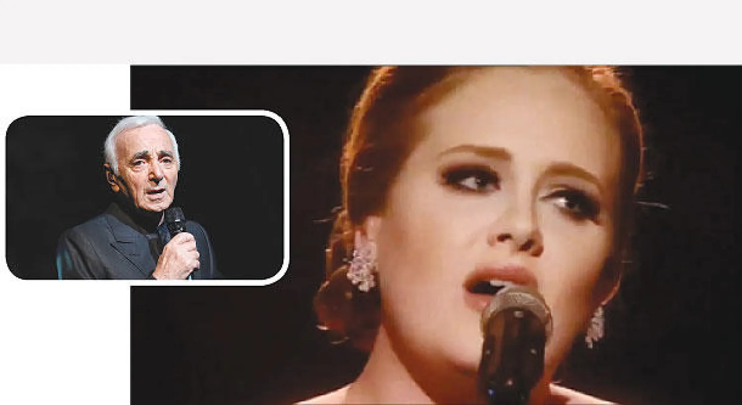 هل سرقت أديل الأغنية أم مجرد تشابه؟ و شارل أزنافور قدم الأغنية بالفرنسية ثم بالإنجليزية