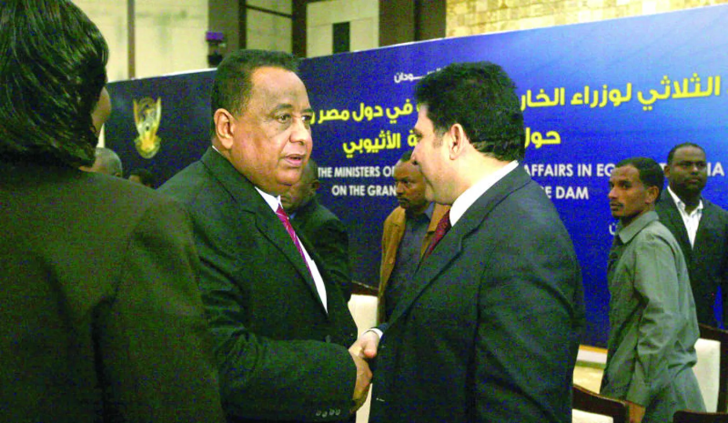 وزير الخارجية السوداني ابراهيم غندور خلال حضوره مباحثات سد النهضة التي احتضنتها الخرطوم أول من  أمس (غيتي)