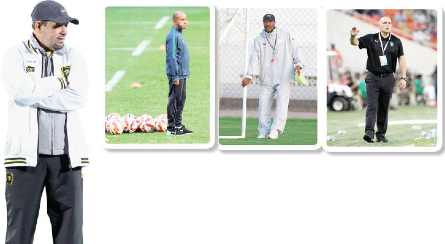 المدرب الأجنبي لا يزال يفرض نفسه على 30 ناديا سعوديا، ناصر الجوهر اقتصر حضوره التدريبي على قدومه مع الأخضر فقط، أغلب حضور المدربين السعوديين اقتصر على المنتخبات فقط، تجارب المدربين السعوديين لا تزال خجولة قياسا بالأجانب («الشرق الأوسط»)