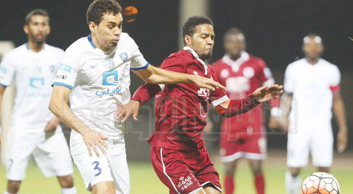 من مباراة الهلال والفيصلي أمس (تصوير: سعد العنزي)