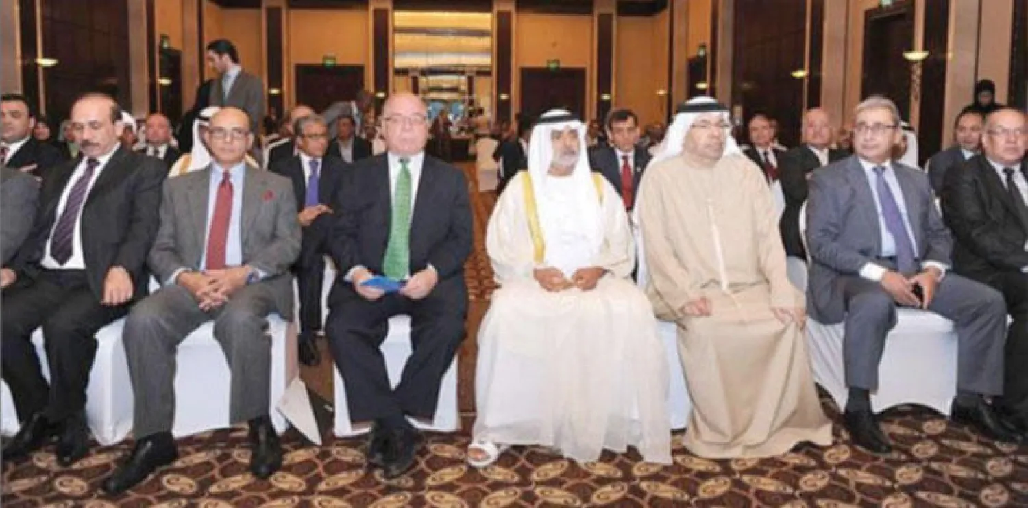 الشيخ نهيان بن مبارك آل نهيان وزير الثقافة والشباب وتنمية المجتمع خلال افتتاح الدورة السادسة والعشرين للمؤتمر العام لاتحاد الأدباء والكتاب العرب الذي تستضيفه العاصمة الإماراتية أبوظبي (وام)