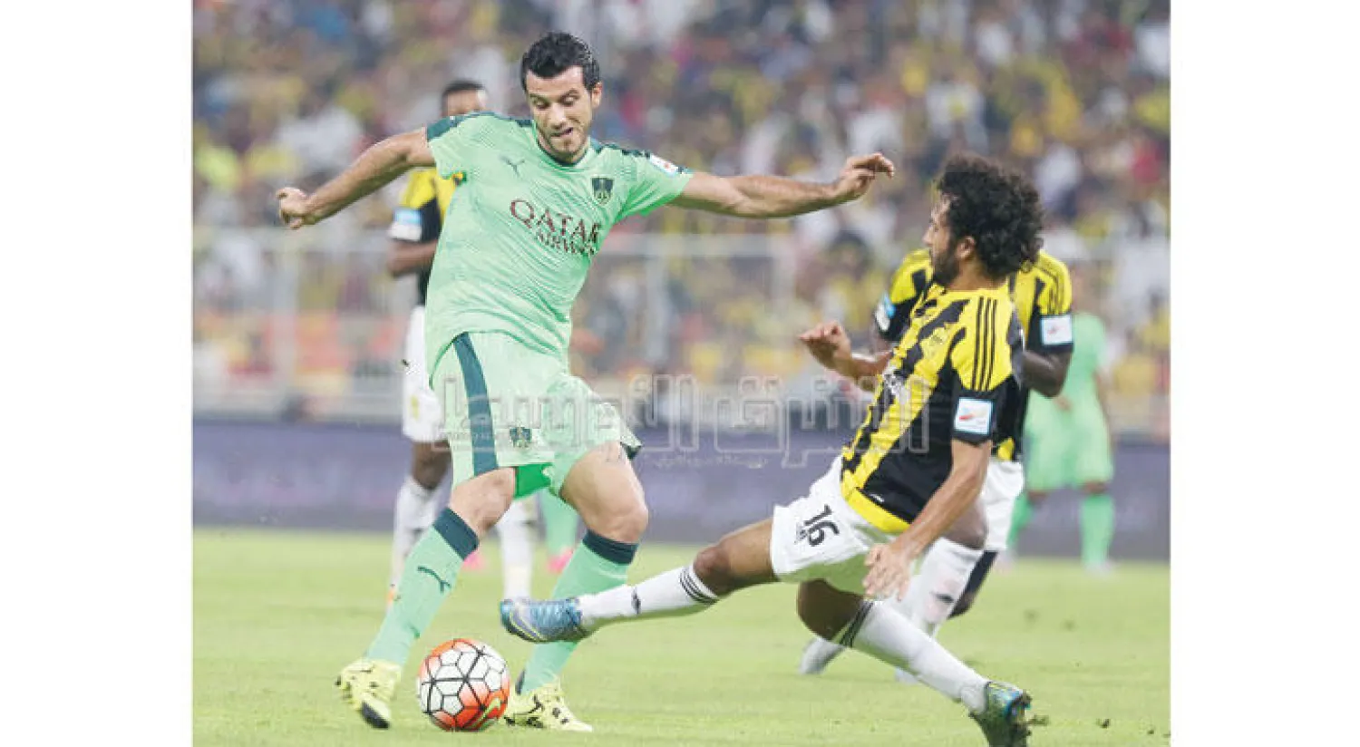 من مباراة سابقة بين الاتحاد والأهلي (تصوير: عدنان مهدلي)