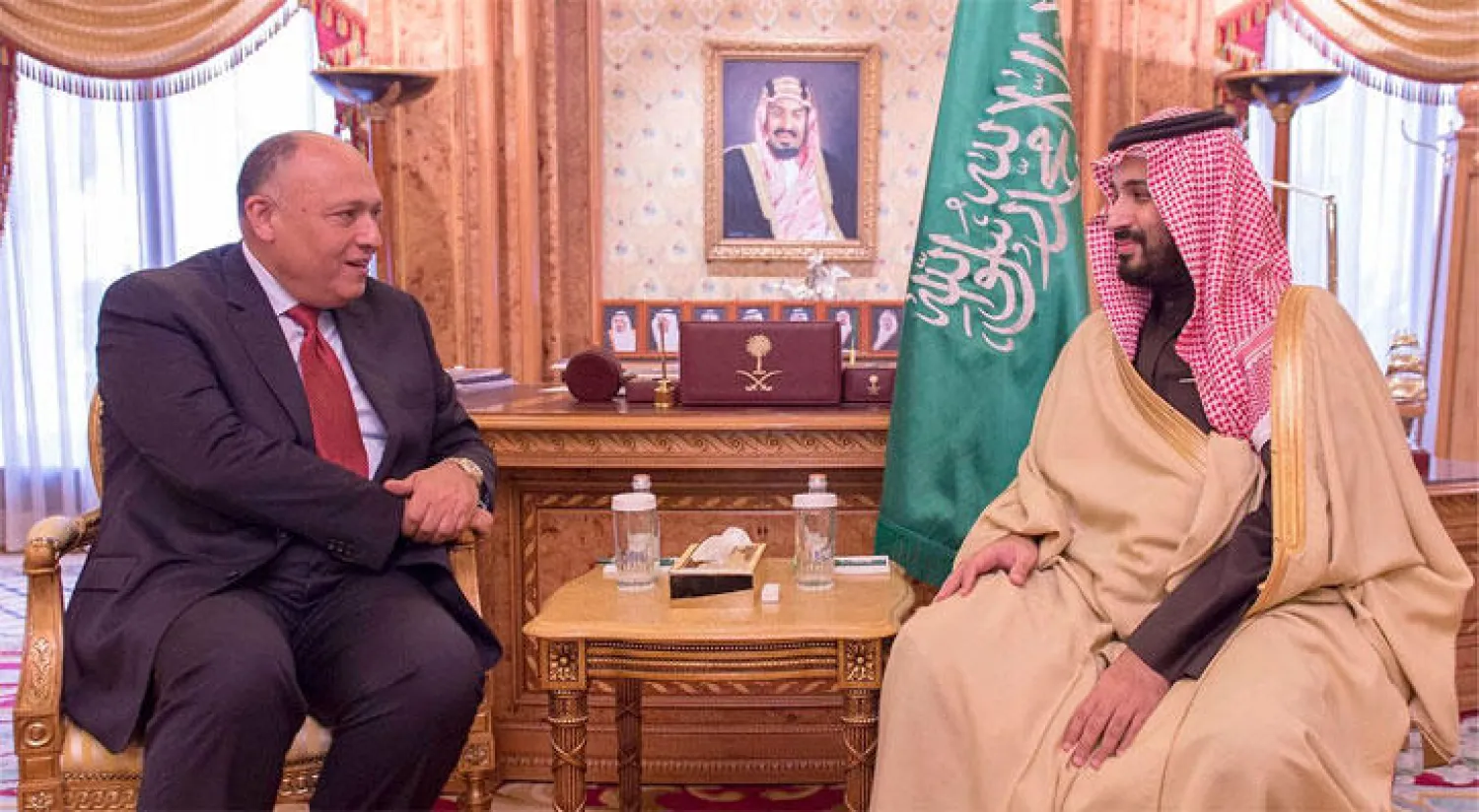 ولي ولي العهد السعودي يبحث مستجدات الأوضاع على الساحة مع وزير الخارجية المصري