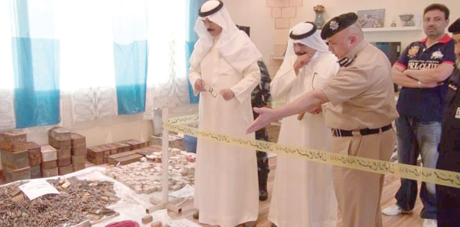 كمية ضخمة من الأسلحة تم ضبطها في الكويت في أغسطس الماضي لخلية مرتبطة بحزب الله المدعوم من إيران
