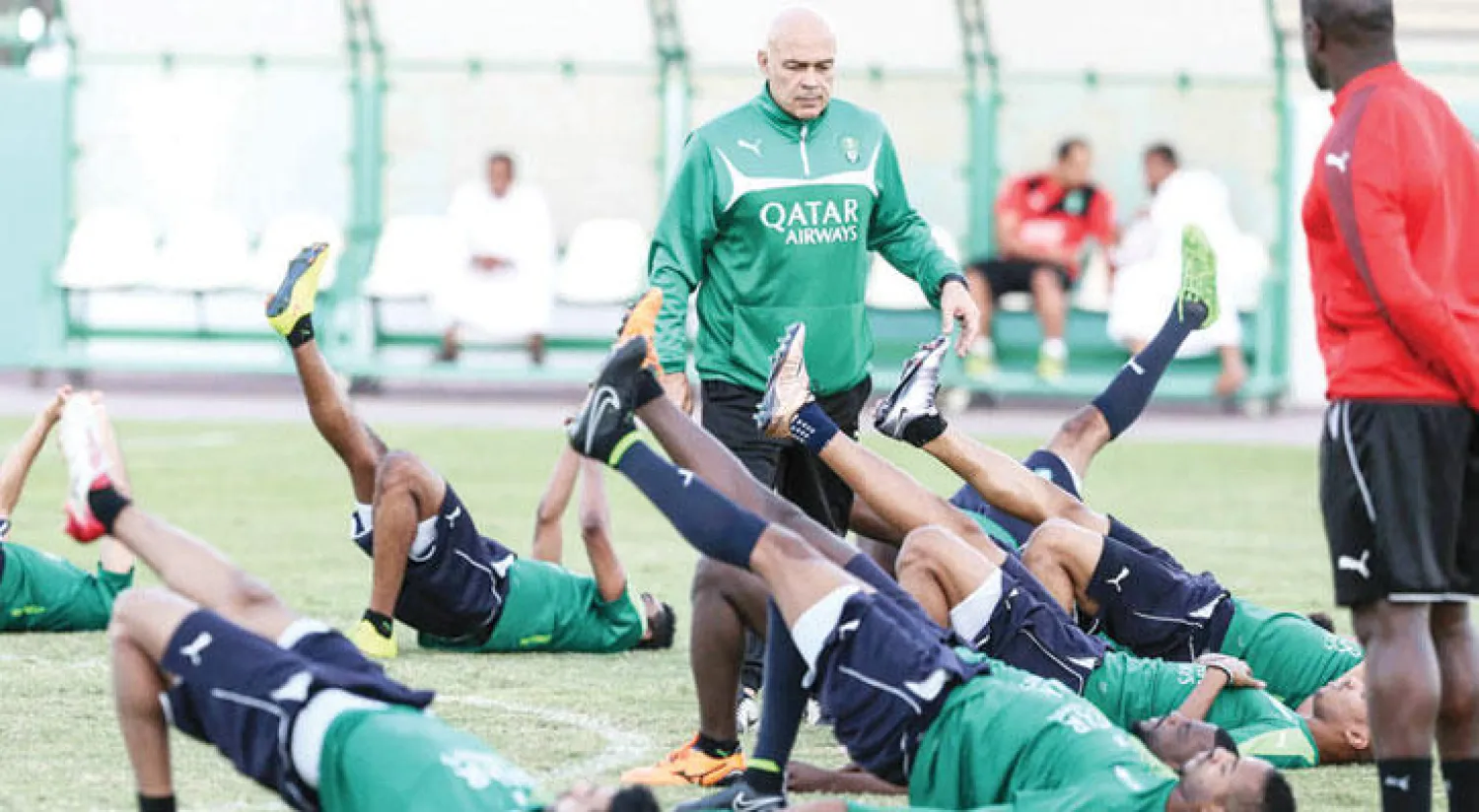 جانب من تدريبات فريق الأهلي الأخيرة (المركز الإعلامي للنادي الأهلي)