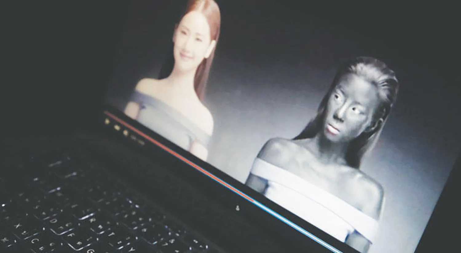 مشهد من الاعلان التلفزيوني لتبييض الوجه الذي اوقفته الشركة المستوردة بعد الضجة التي اثارها في تايلاند بعد ان اشار الى اننا «نحتاج الى وجه ابيض للنجاح» (ا ب)