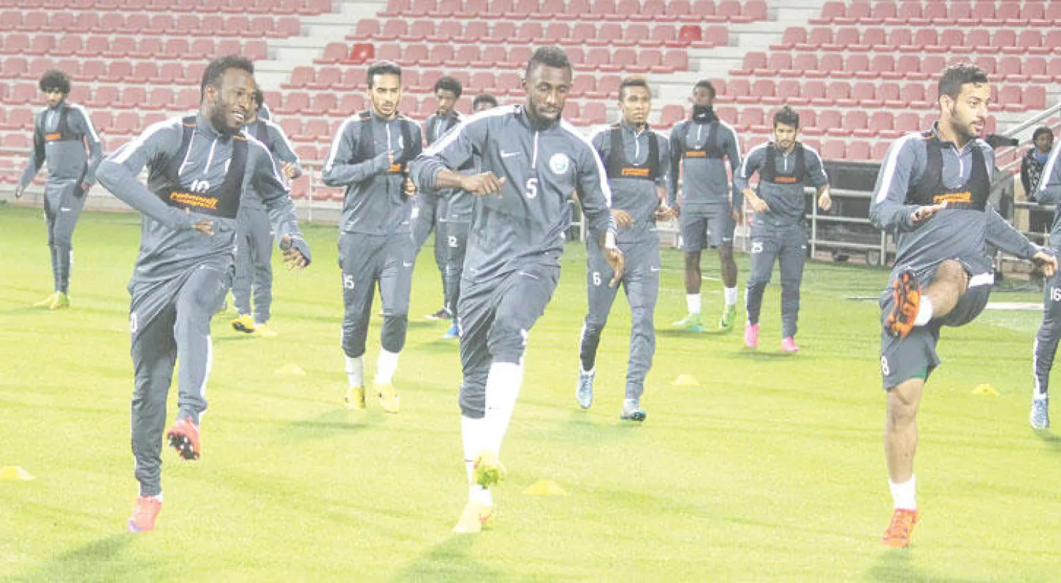 من تدريبات المنتخب السعودي الأولمبي في الدوحة (اللجنة الإعلامية)