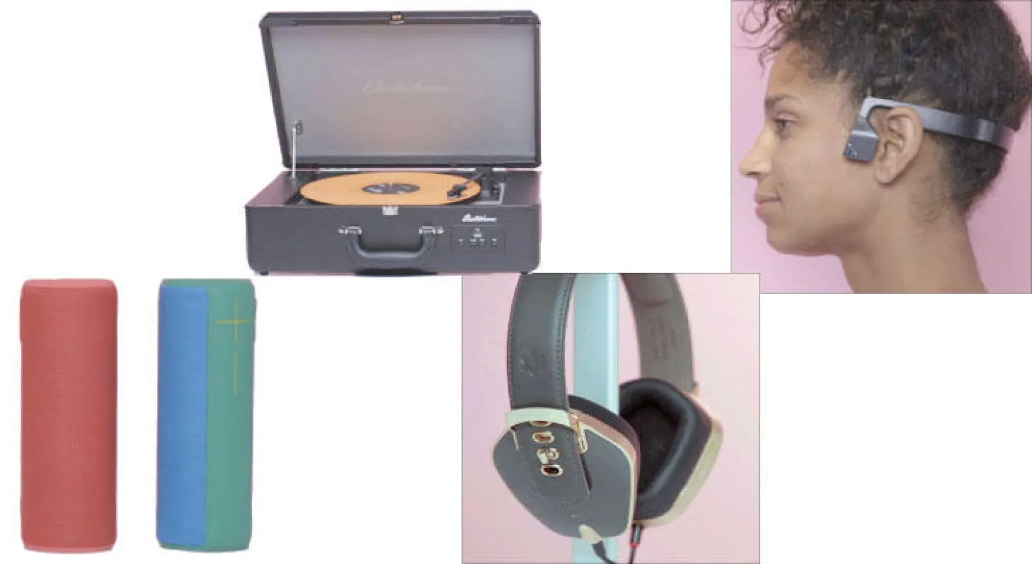 سماعات افترشوك بلوز 2 بتقنية التوصيل العظمي للصوت  -  سماعات رأس «بريما» الراقية  -  مشغل الاسطوانات «أرتشر»