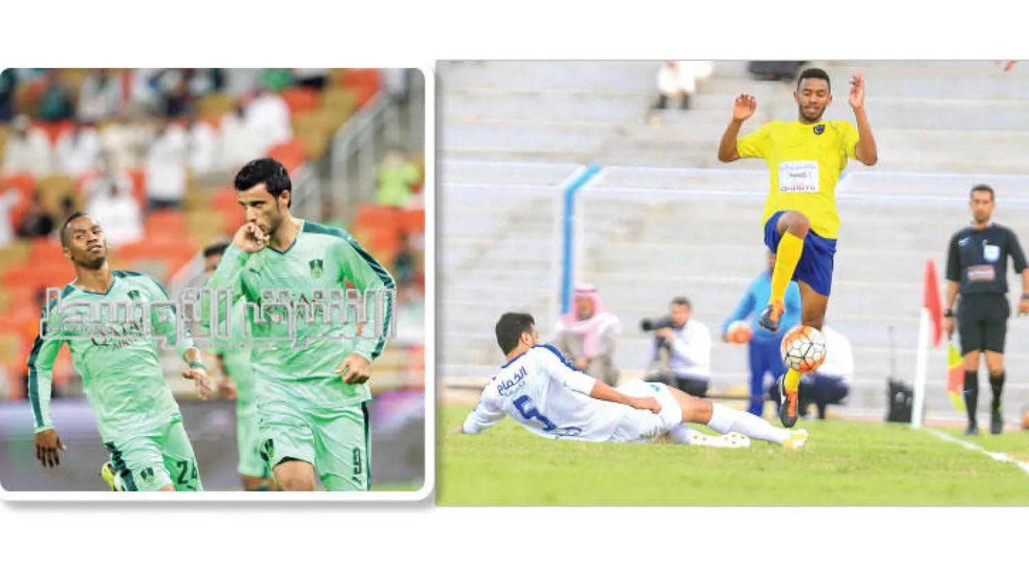 الحزم حقق مفاجأة بإقصائه الفتح من كأس الملك (واس) - عمر السومة يحتفل بهدفه الثاني في الطائي (تصوير: محمد المانع)