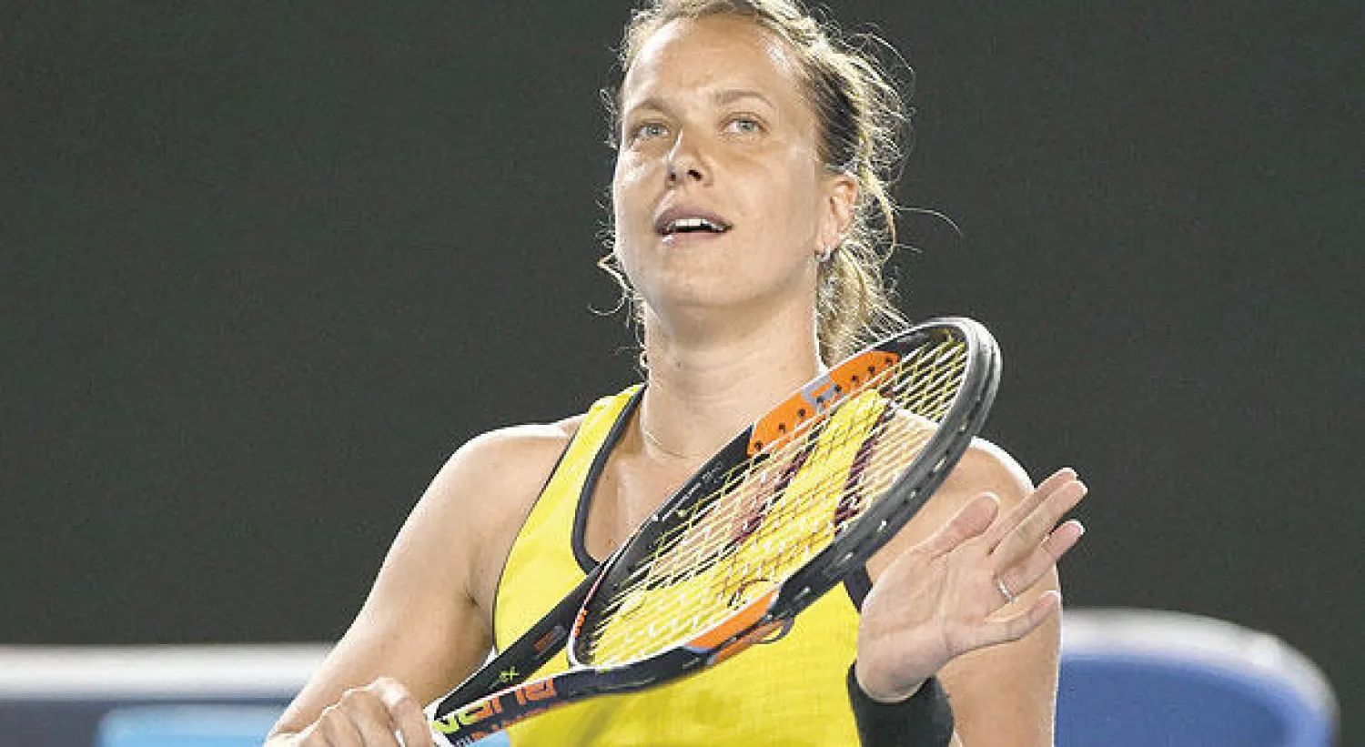 ستريكوفا أطاحت بالمصنفة الثالثة موغوروسا (أ.ف.ب)