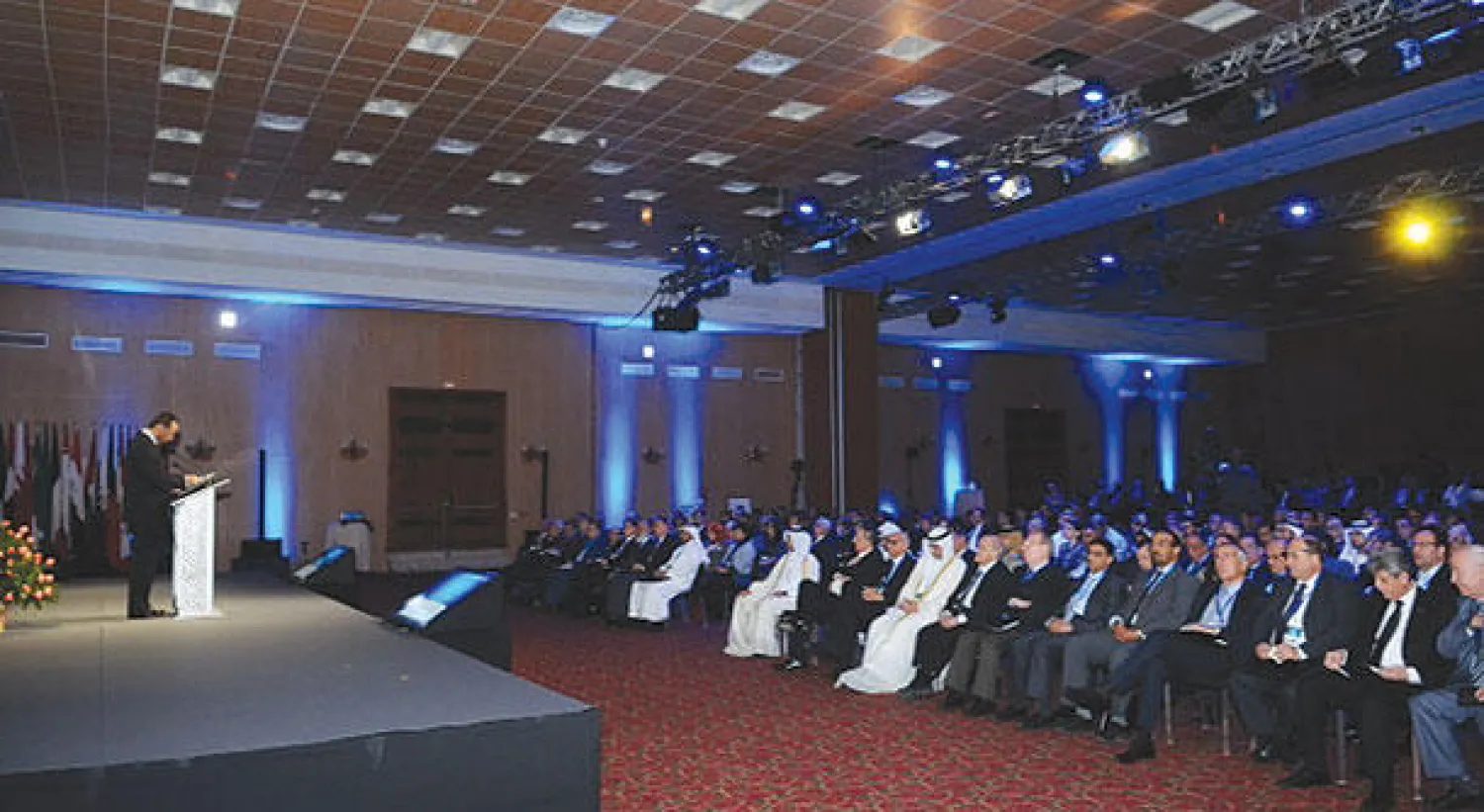 جانب من أشغال المؤتمر الخامس للاتحاد العربي للكهرباء بمراكش («الشرق الأوسط»)