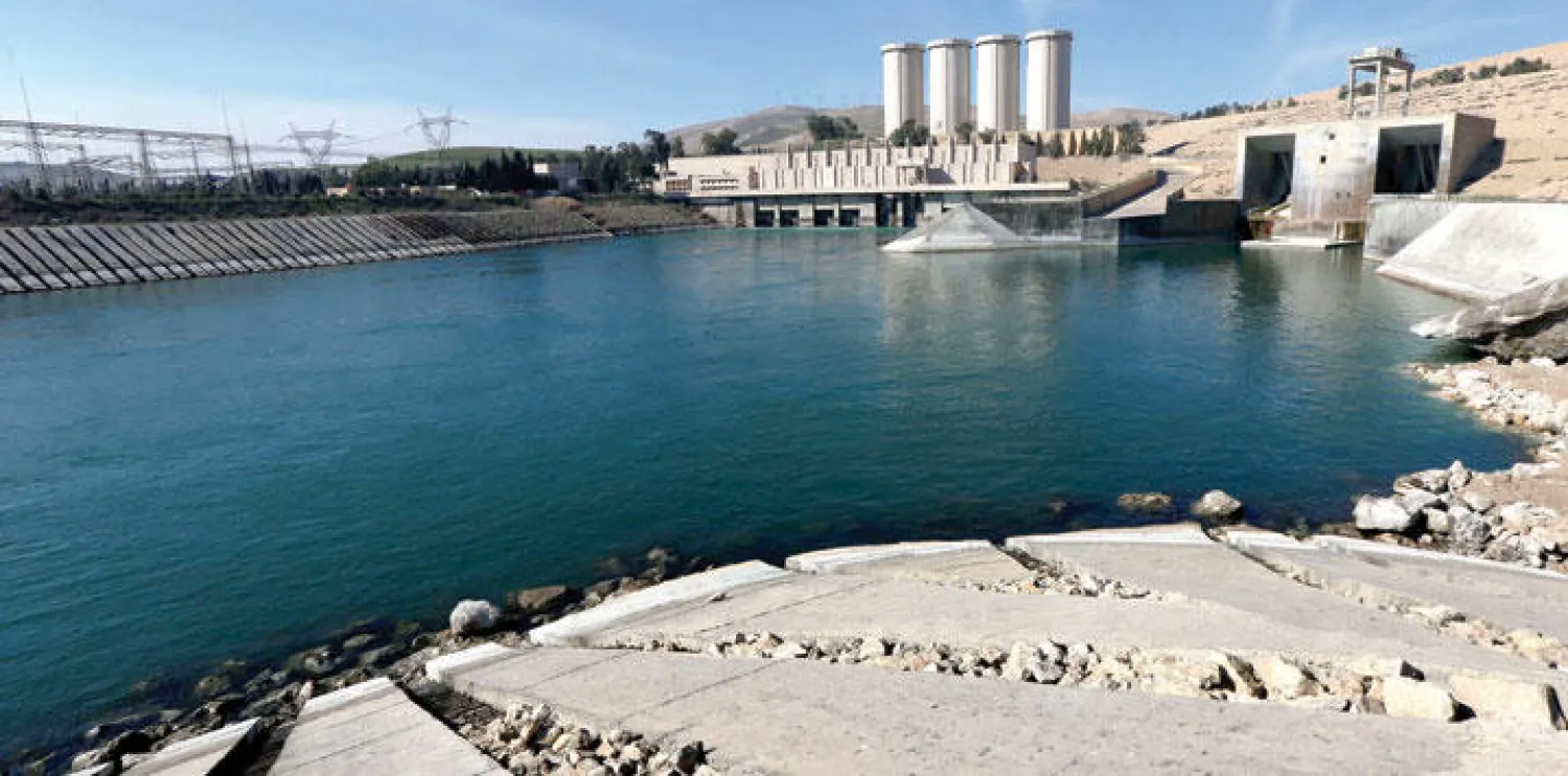 صورة التقطت أول من أمس لسد الموصل في شمال العراق (أ.ف.ب)