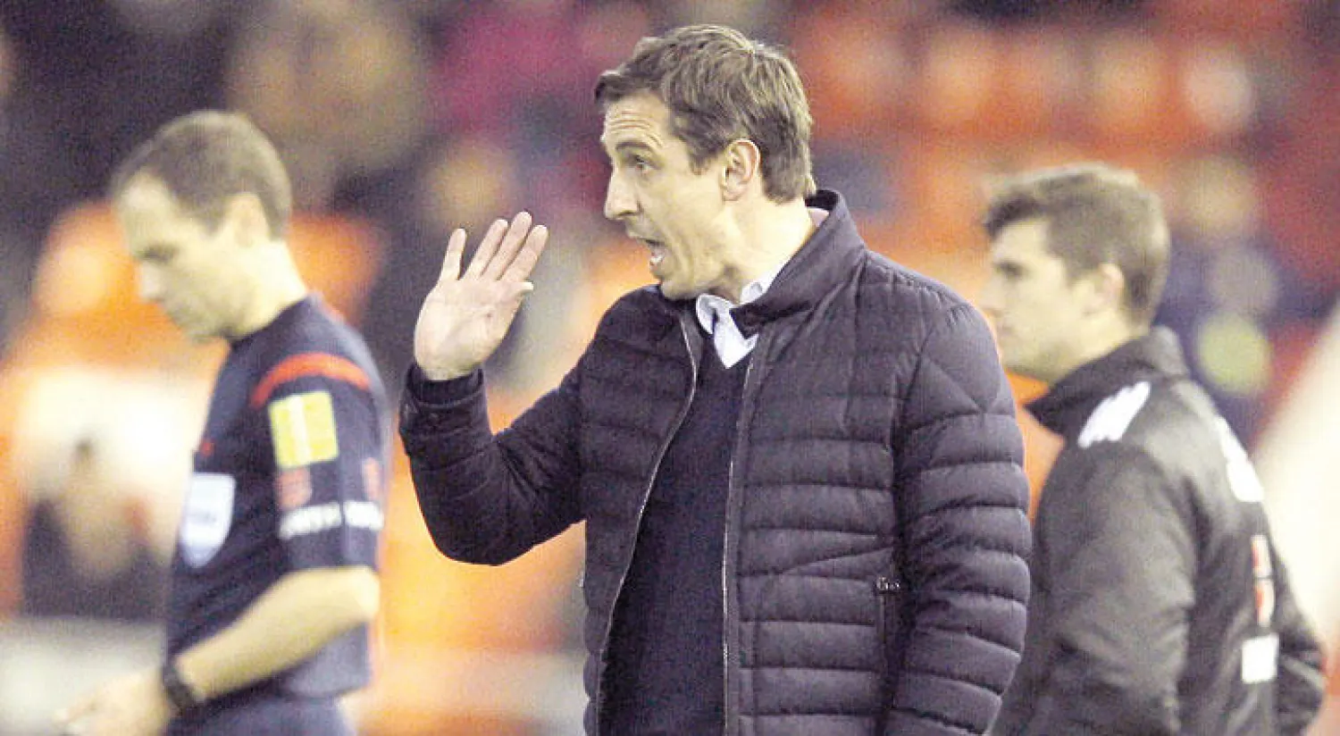 بداية صعبة لنيفيل في تدريب فالنسيا (أ.ف.ب)