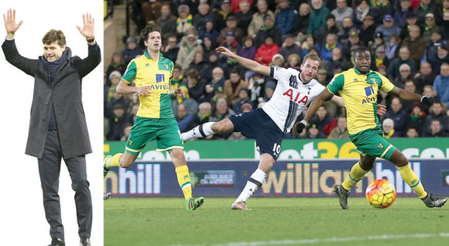 هاري كين (وسط) يواصل تألقه مع توتنهام (رويترز)  -  بوتشيتينو ترك تأثيرًا إيجابيًا على لاعبي توتنهام