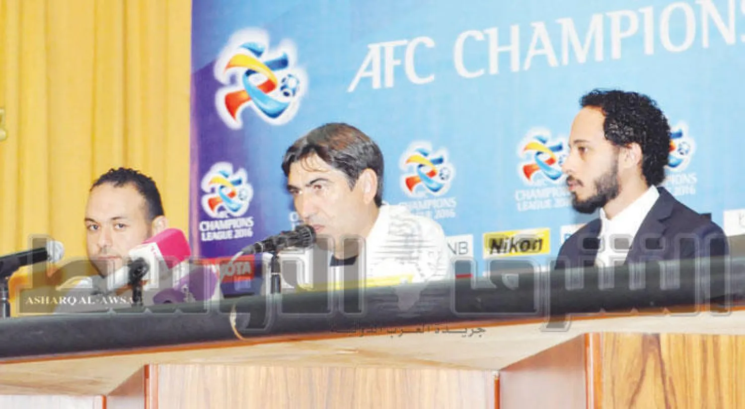 بيتوركا خلال المؤتمر الصحافي أمس (تصوير: عدنان مهدلي)