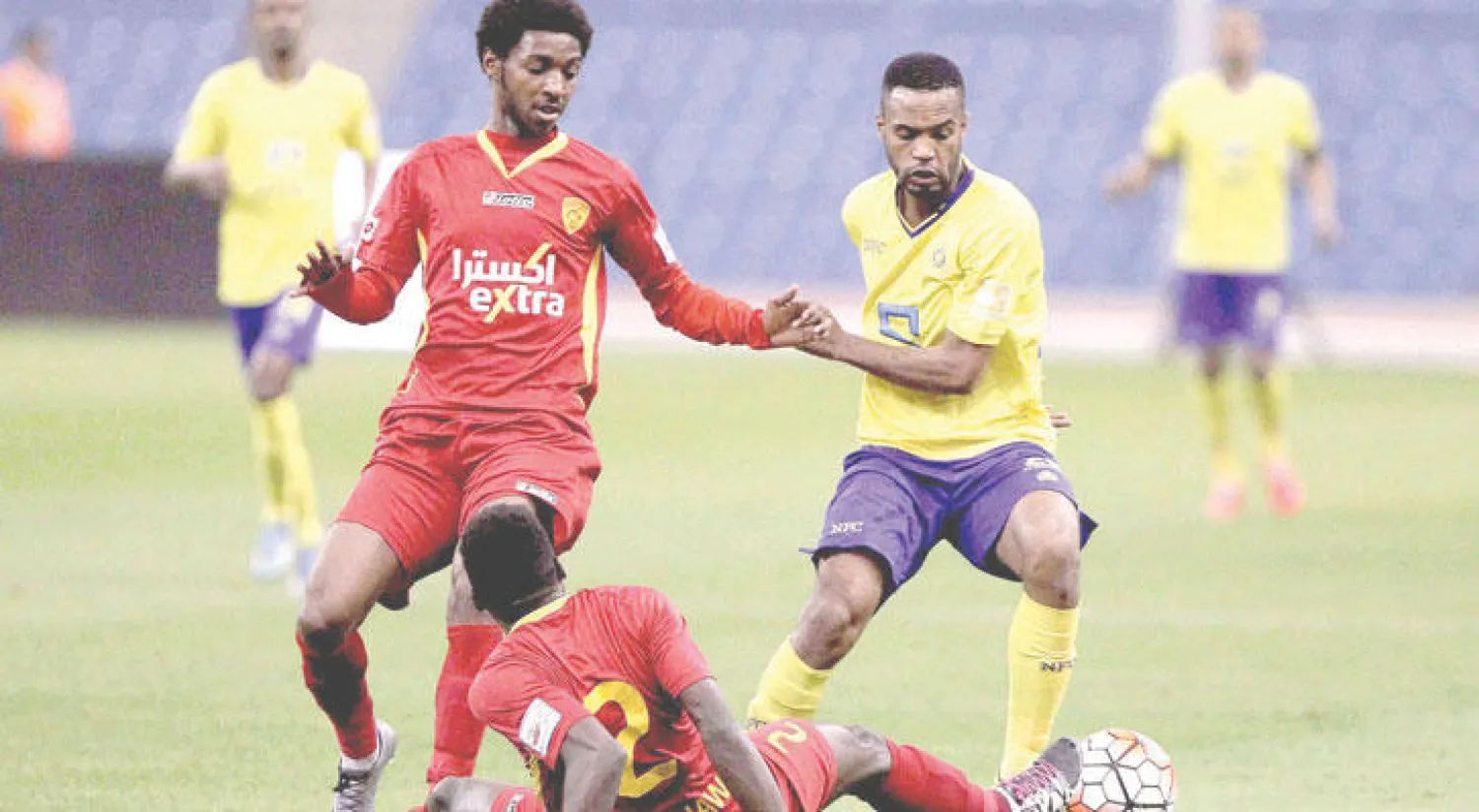 من مواجهة القادسية الأخيرة أمام النصر (د.ب.أ)