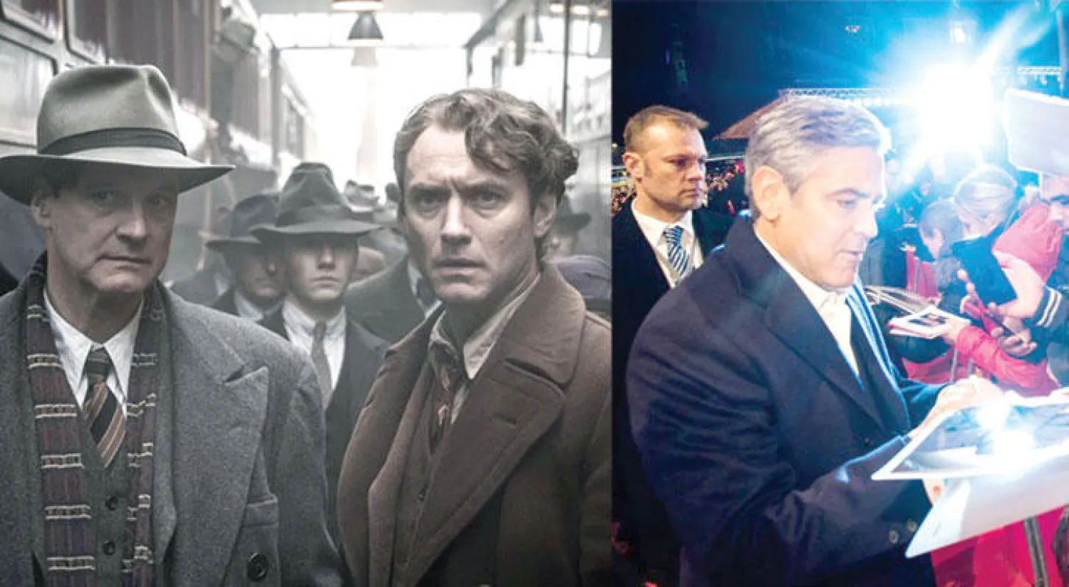 جورج كلوني أحد حضور حفل الافتتاح  -  من الفيلم البريطاني «عبقري»