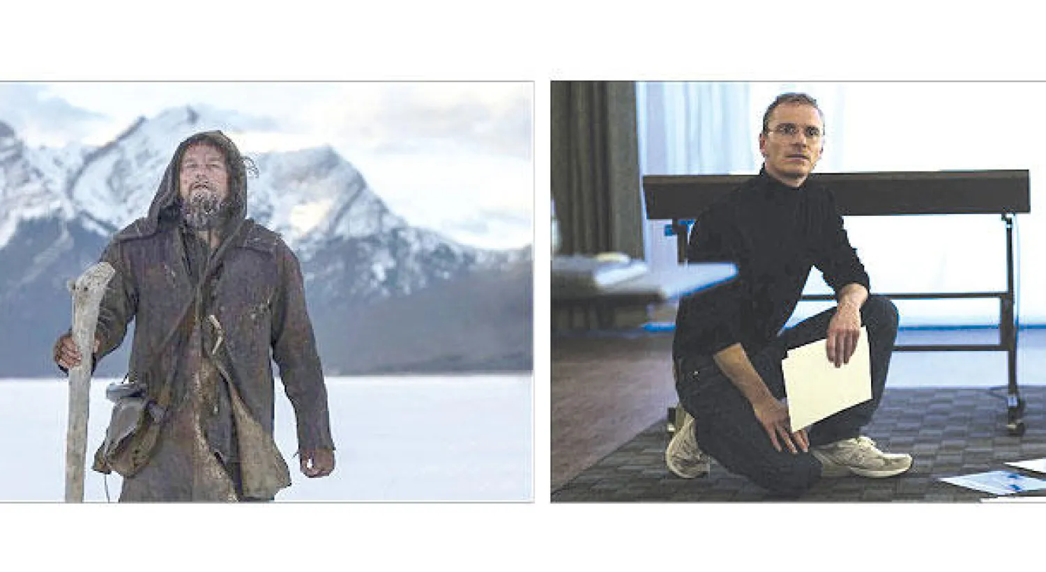 مايكل فاسبيندر في «ستيفن جوبز» و ليوناردو ديكابريو كما في «المنبعث»