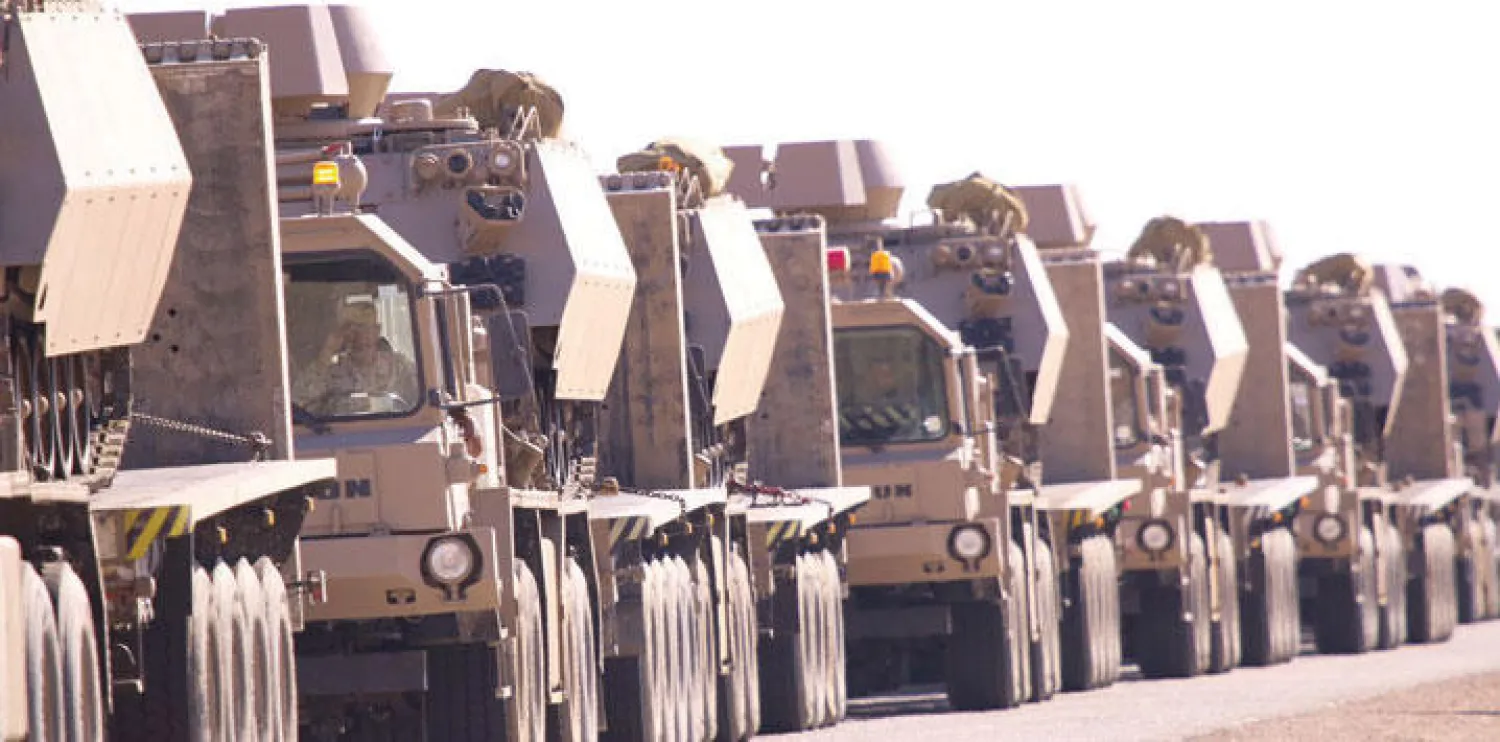 استمر توافد القوات الإسلامية والعربية المشاركة في مناورات «رعد الشمال» في السعودية أمس  ({الشرق الأوسط})