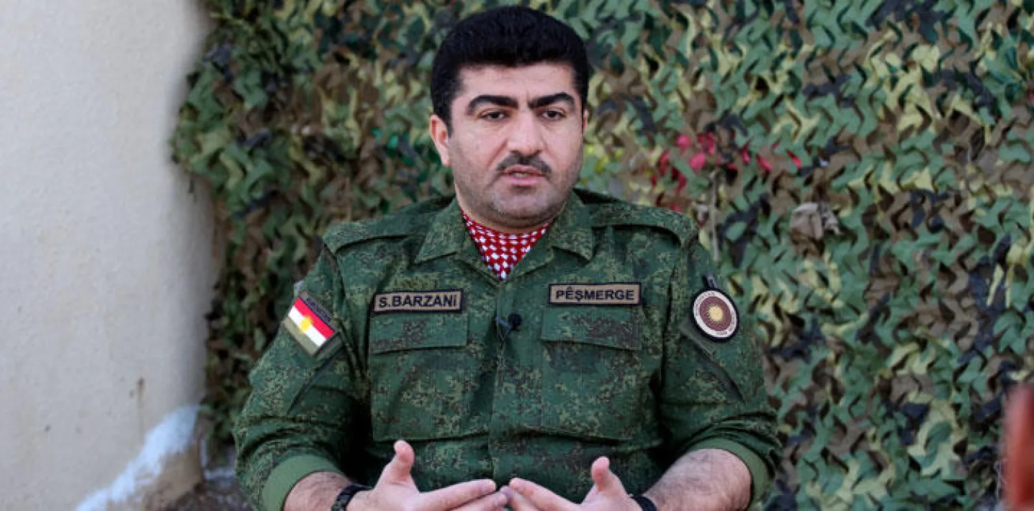 اللواء سيروان بارزاني قائد قوات البيشمركة في محور مخمور و الكوير أمس (الشرق الأوسط)