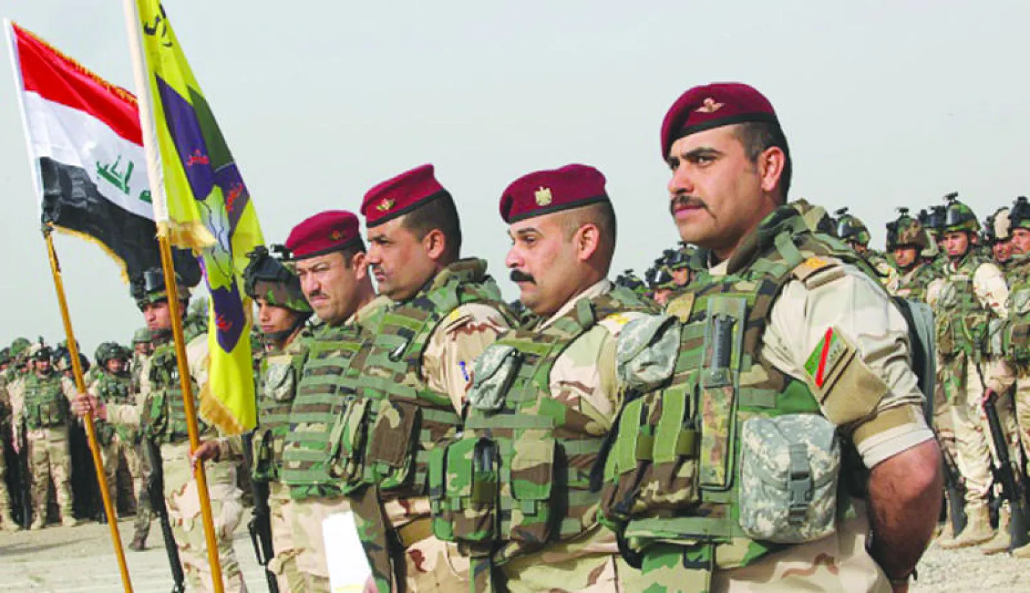 جنود عراقيون على أتم الاستعداد لبدء عملية تحرير الموصل (غيتي)