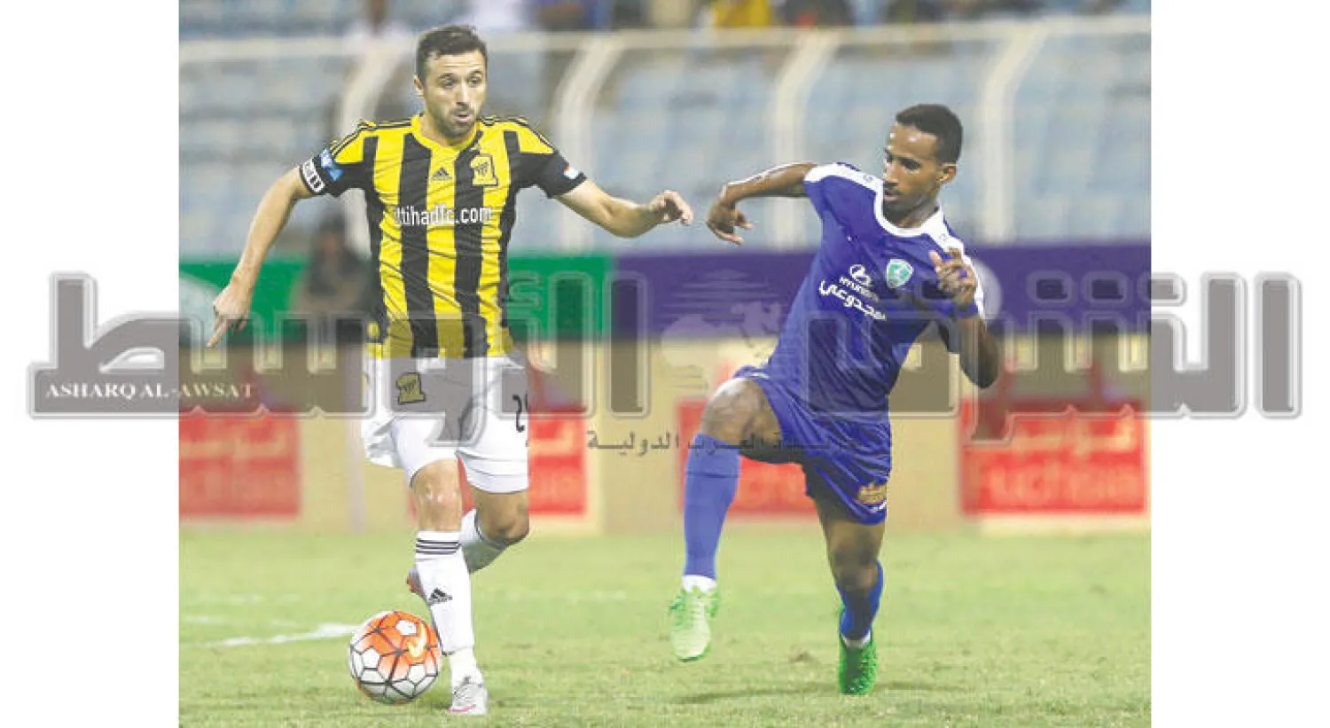 من مباراة سابقة بين الاتحاد والفتح في دوري المحترفين السعودي (تصوير: عيسى الدبيسي)