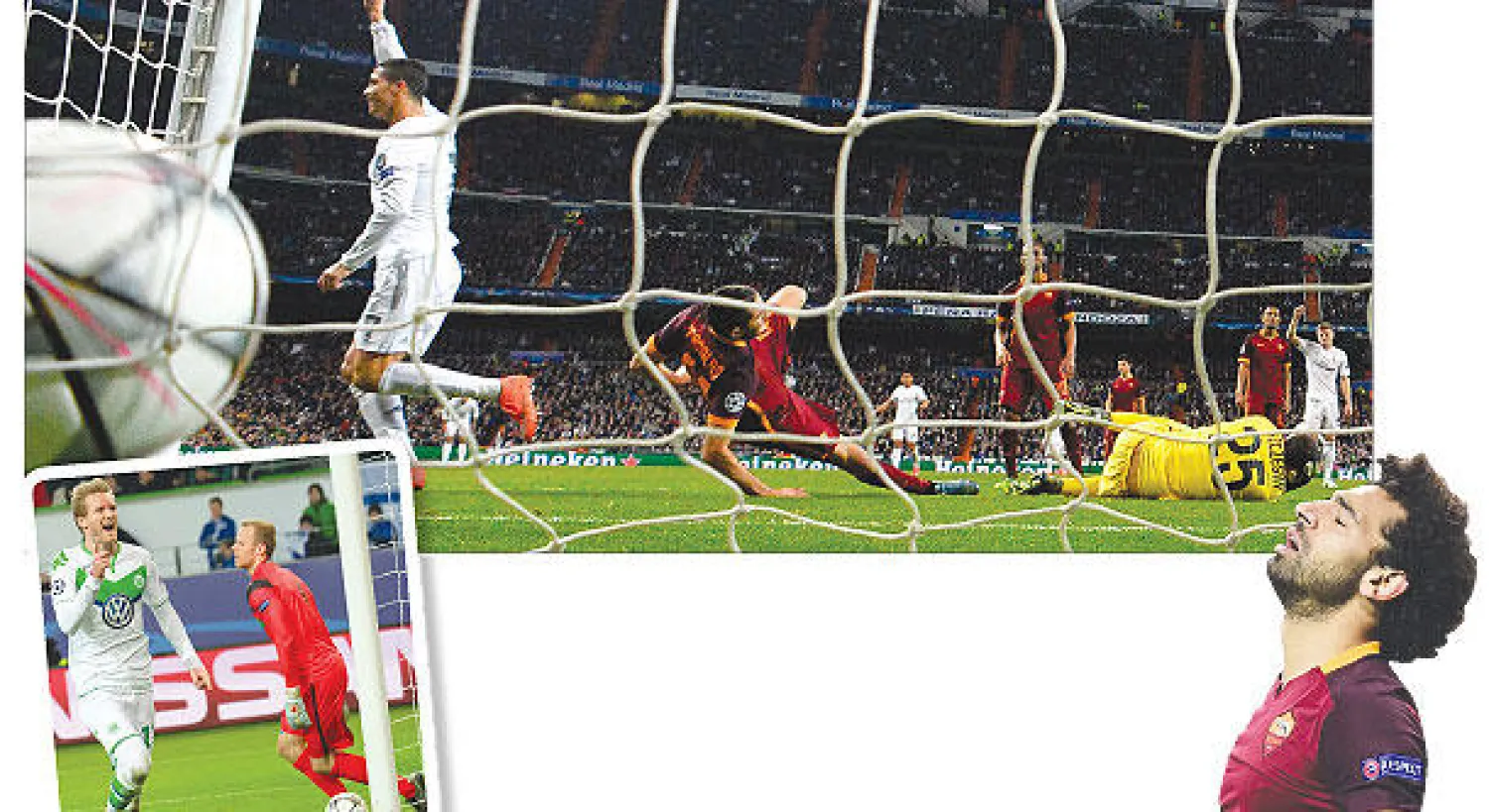 صلاح يندب حظه على إهدار فرصة لروما (أ.ف.ب)