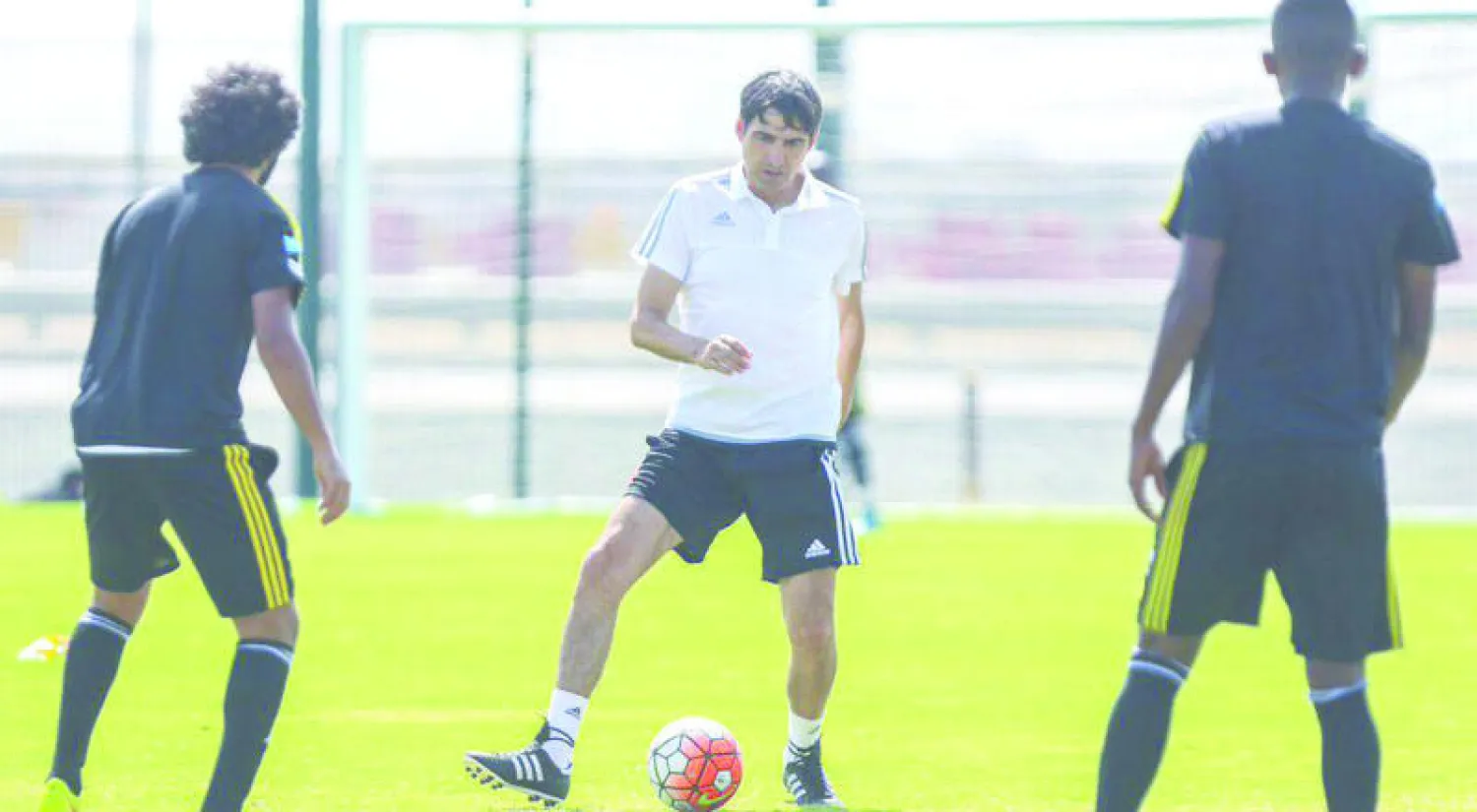 جانب من تدريبات الاتحاد أمس (المركز الإعلامي)