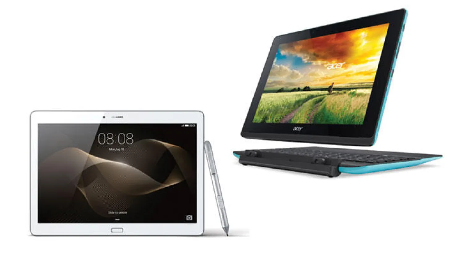 جهاز «سويتش 10 إي» المتحول  -  يمكن التفاعل مع جهاز «ميدياباد إم 2» اللوحي بالقلم أو اللمس