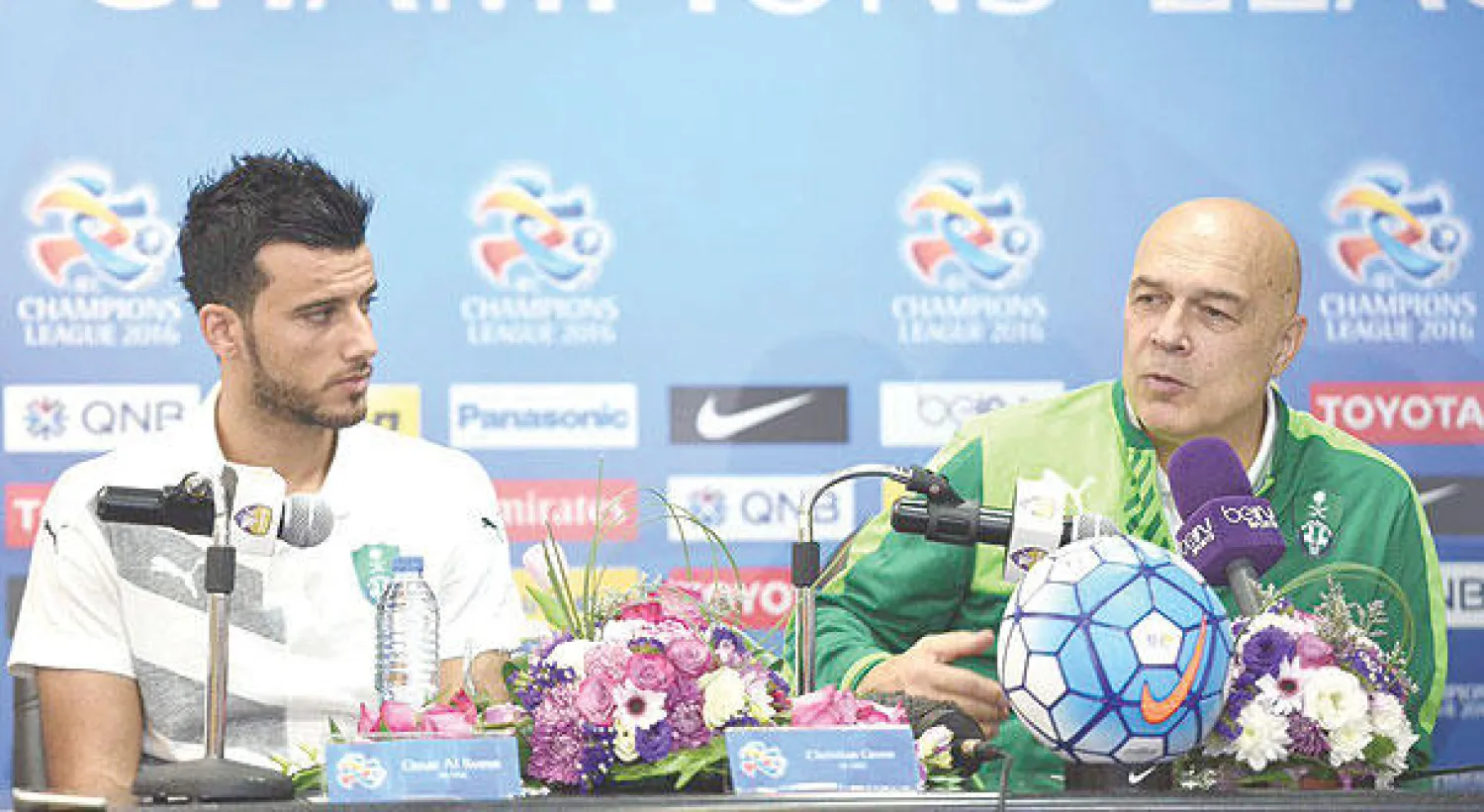 غروس والسومة في المؤتمر الصحافي أمس (المركز الإعلامي)