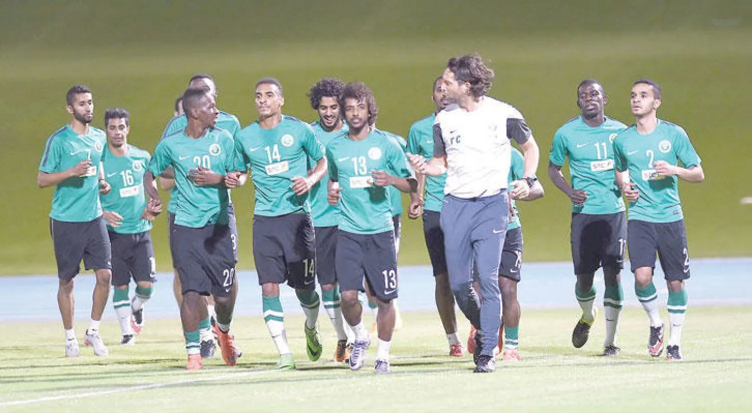 من تدريبات المنتخب السعودي في معسكر جدة الحالي (المركز الإعلامي)