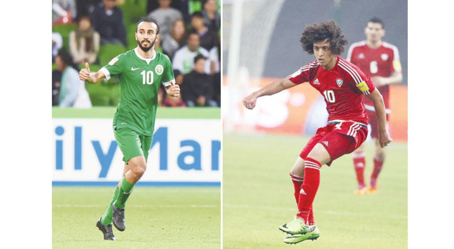 عموري.. ركيزة أساسية في التشكيلة الإماراتية («الشرق الأوسط»)  -  محمد السهلاوي تعلق عليه الآمال في قيادة الأخضر للفوز («الشرق الأوسط»)